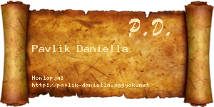 Pavlik Daniella névjegykártya